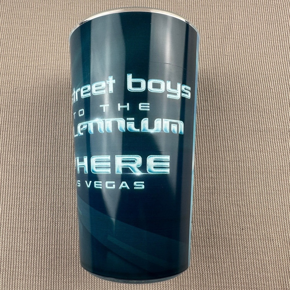 Backstreet Boys Into the Millennium Sphere Las Vegas Blue Souvenir Cup Tumbler - Picture 6 of 8